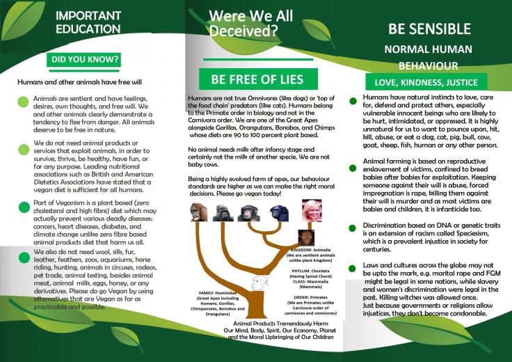 Free Veganism Leaflet Page 2